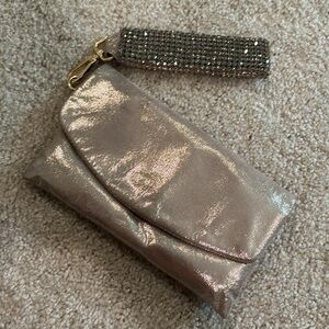 Deux Lux Silver Metallic Wristlet